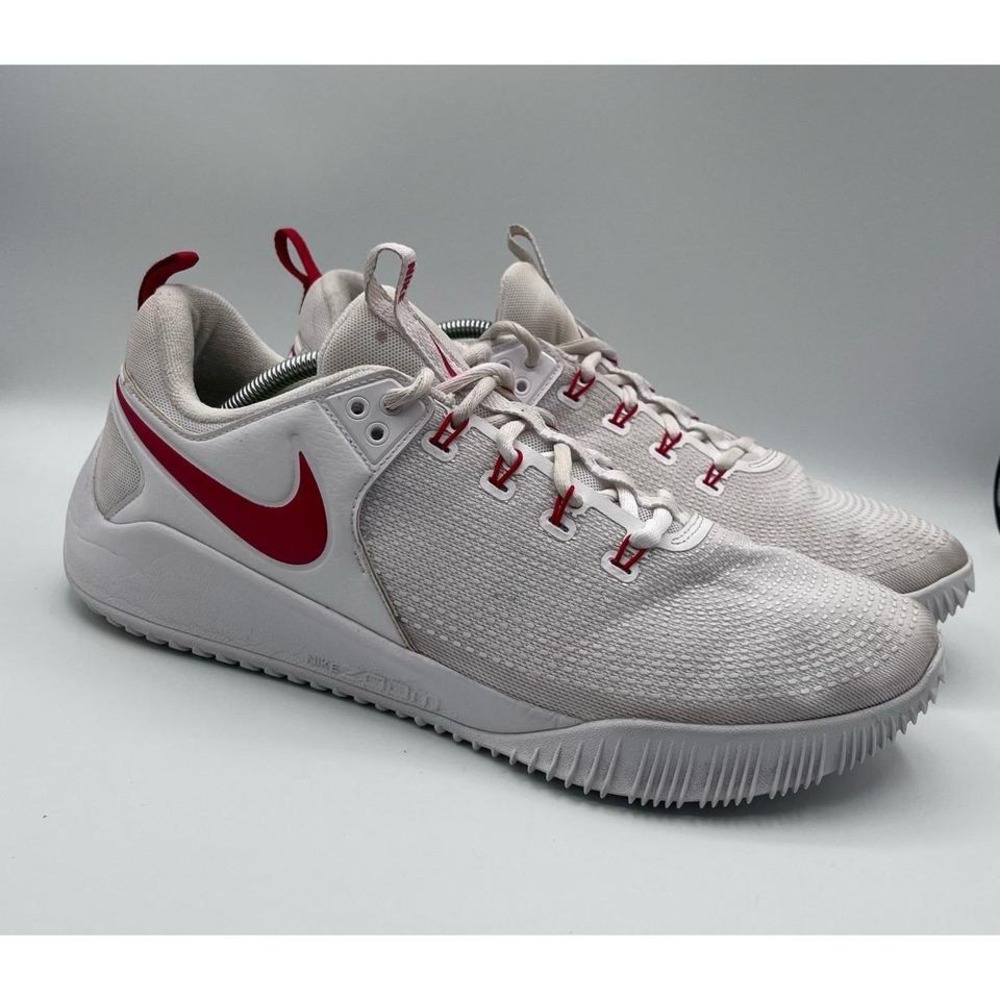 Nike Zoom Hyperace 2 Volleyball Shoes White Red Men's Size 14 AO2996-116